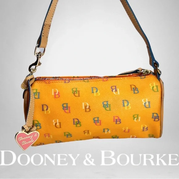 Dooney & Bourke Signature Orange Barrel Mini ShoulderBag- excellent condition! - Picture 1 of 13